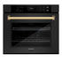 ZLINE 30 ". Professional True Convection Single Wall Oven, Air Fry, Self Clean, Black Stainless Steel, Gold WASBZ-30-G
