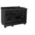 ZLINE 48" Bundle Range RAB-BR-48 & Wall Range Hood BSKBN, 2KP-RABRH48