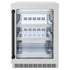 ZLINE 24" Touchstone 151 Can Beverage Fridge DuraSnow® Stainless Steel Glass Door Matte Black Handle RBSOZ-SN-24-MB