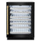 ZLINE 24" Touchstone Dual Zone 44 Bottle Wine Cooler Black Stainless Steel Glass Door Polished Gold Handle  RWDOZ-BS-24-G