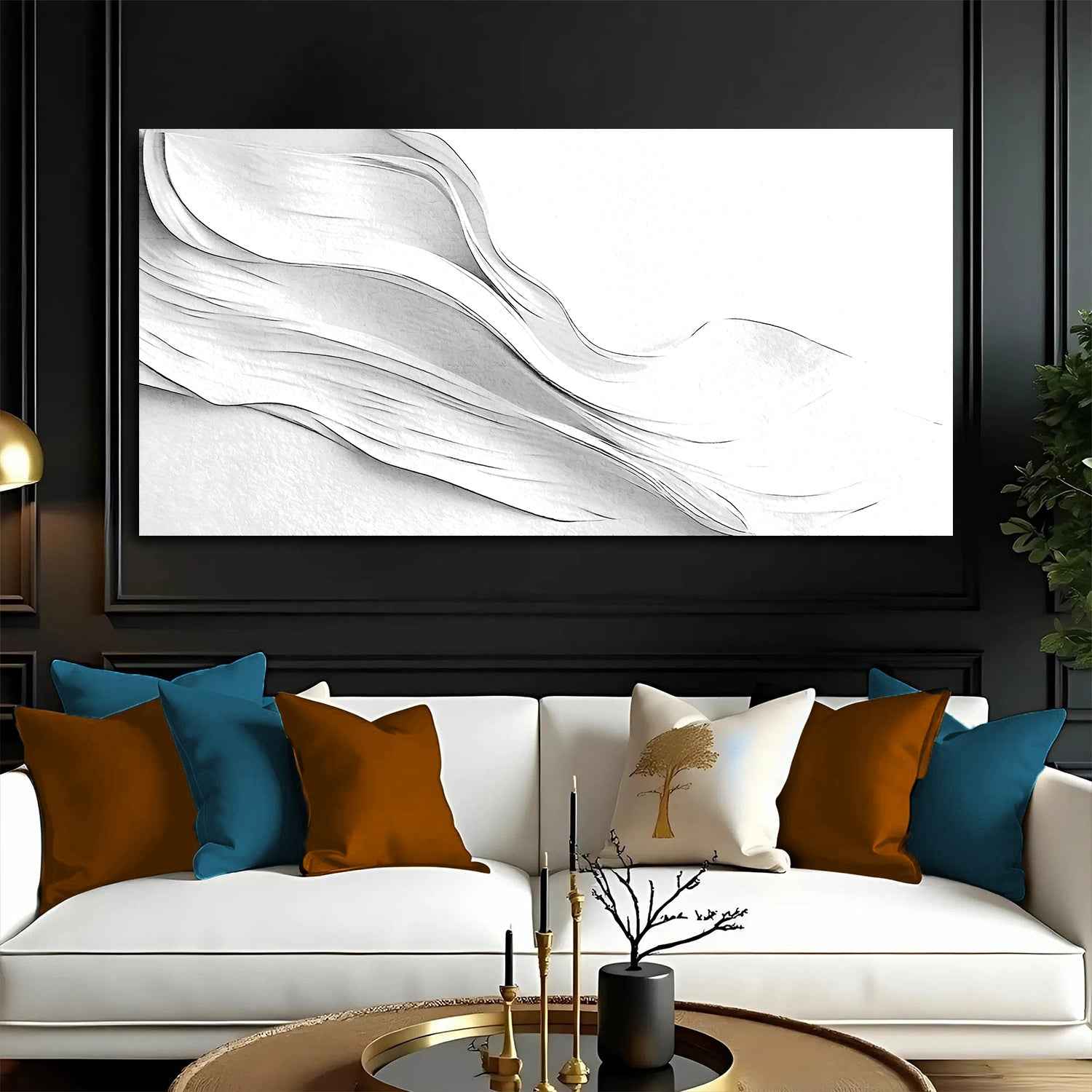 White Minimalist Wall Art