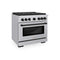 ZLINE 36"Gas Range, Convection Oven Stainless Steel, Matte Black, SGRZ-36-MB