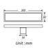 Chrome brass floor drain 11.8inch x 4.3 inch