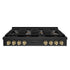 ZLINE 48" Paramount Gas Rangetop Black Stainless Steel Champagne Bronze SRTBZ-48-CB