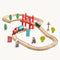Tiny Land Wooden Train Set for Children 39 Pcs