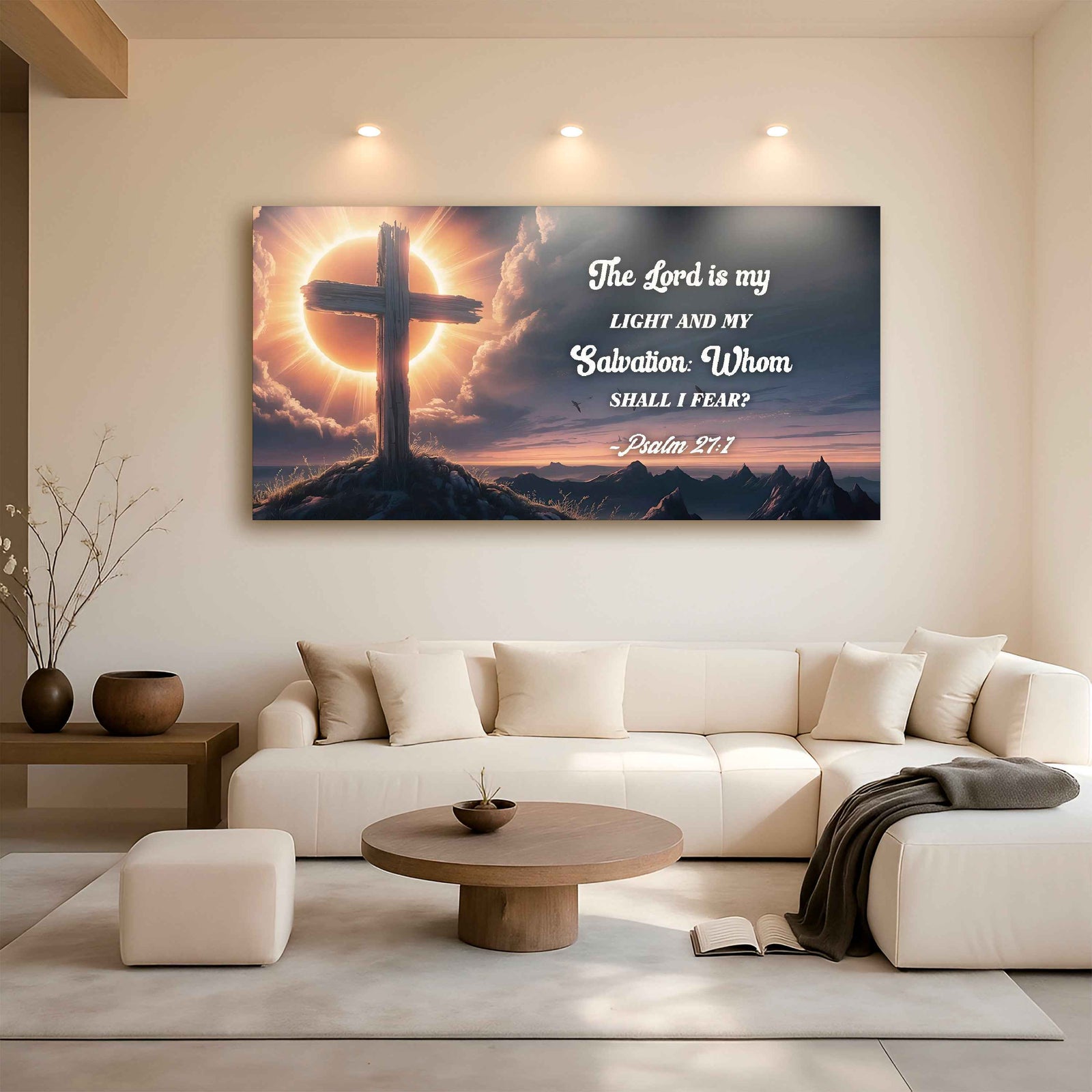 Psalm 27:1 - The Lord Is My Light and My Salvation Faith Sign