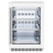 ZLINE 24" Touchstone 151 Can Beverage Fridge White Matte Glass Door RBSO-WM-24