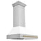 ZLINE 36" Autograph Stainless Wall Range Hood, 8654STZ-WM36-CB