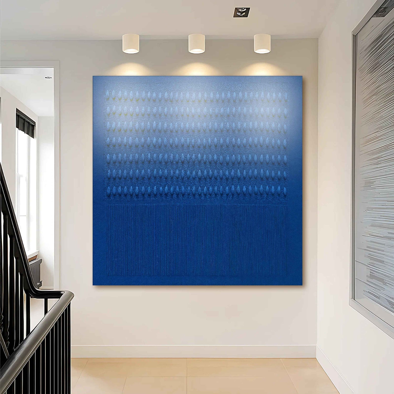 Minimalist Blue Gradient Abstract Wall Art