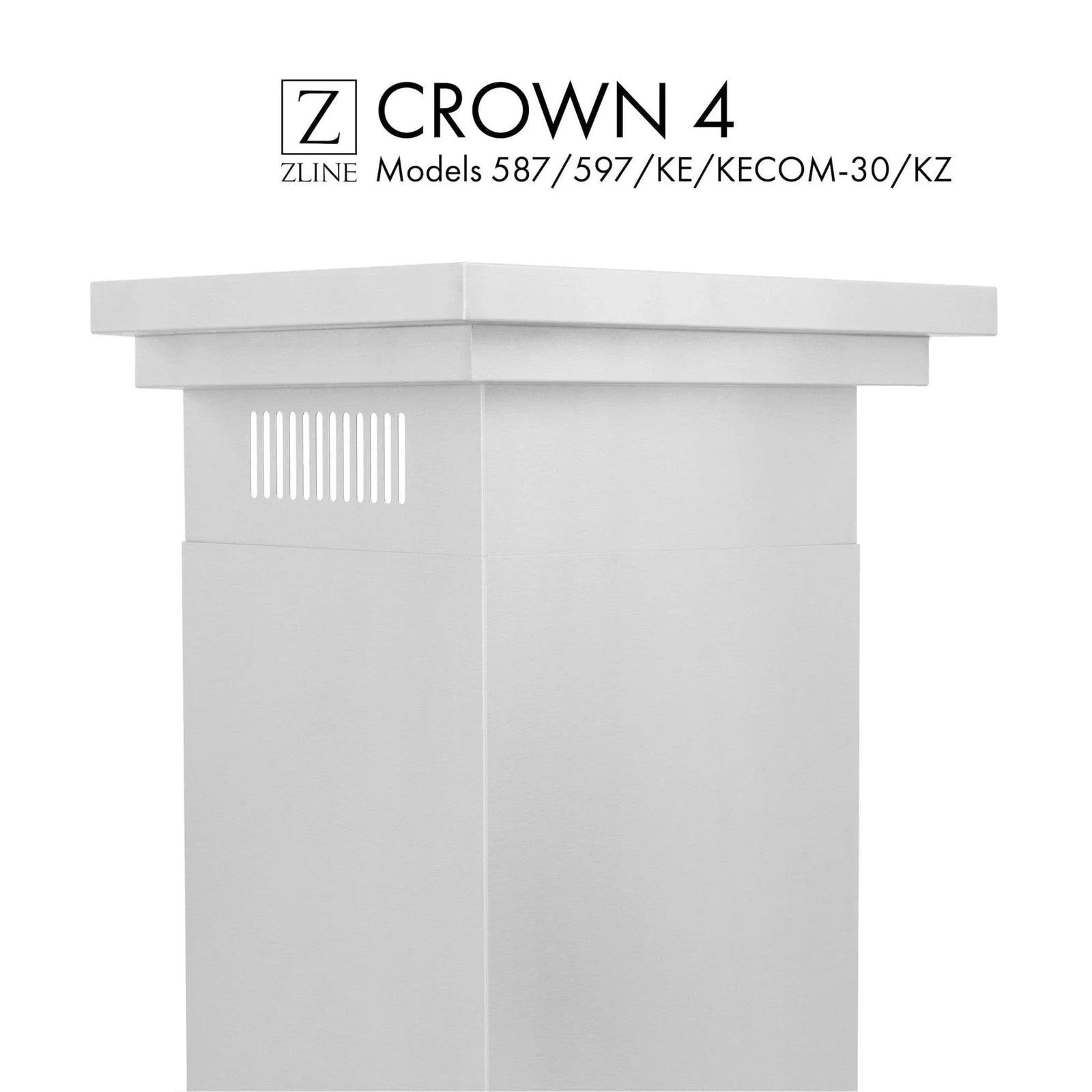 ZLINE Crown Molding #4 for Wall Range Hood, CM4-587/597/KE/KECOM-30/KZ
