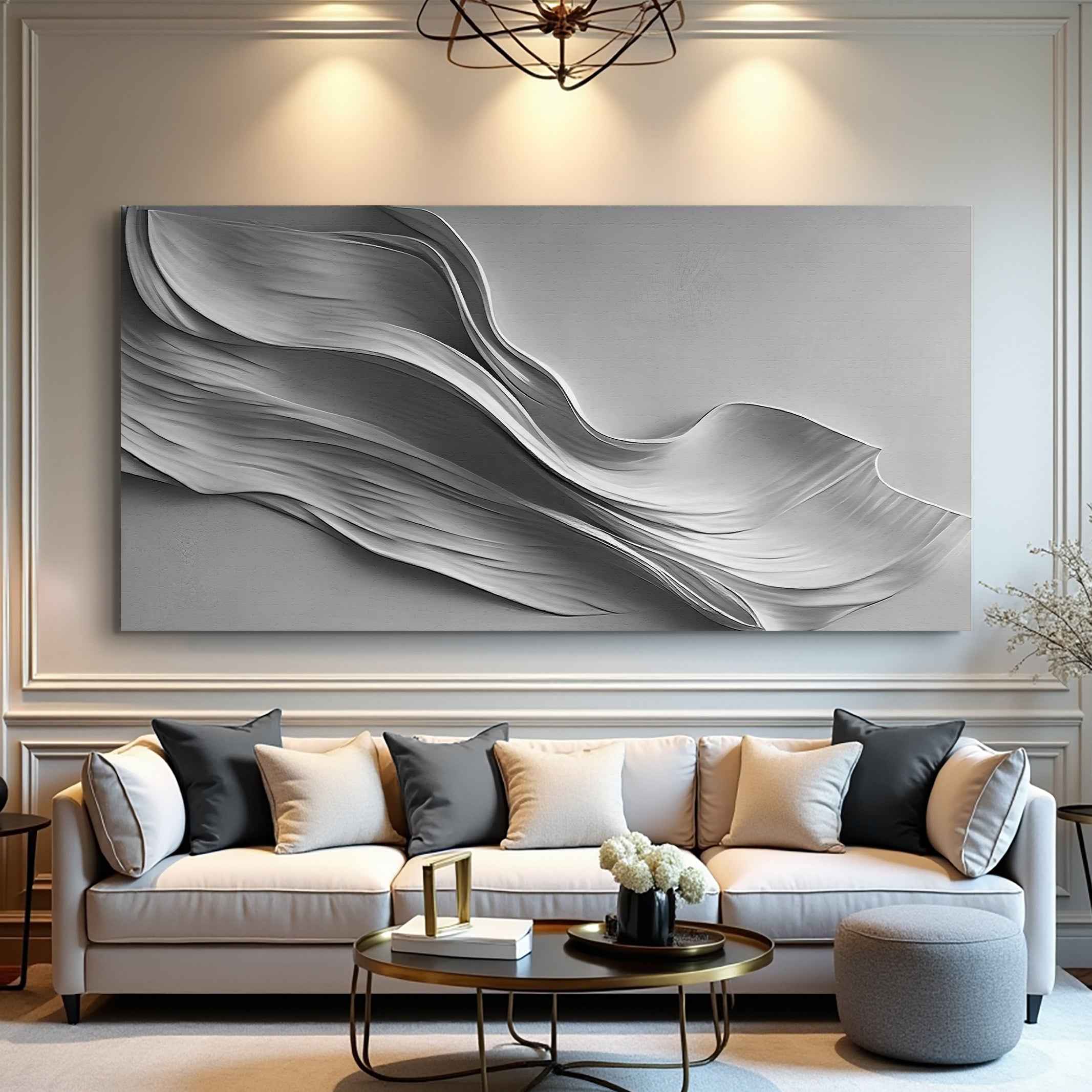 Stormy Gray Minimalist Wall Art