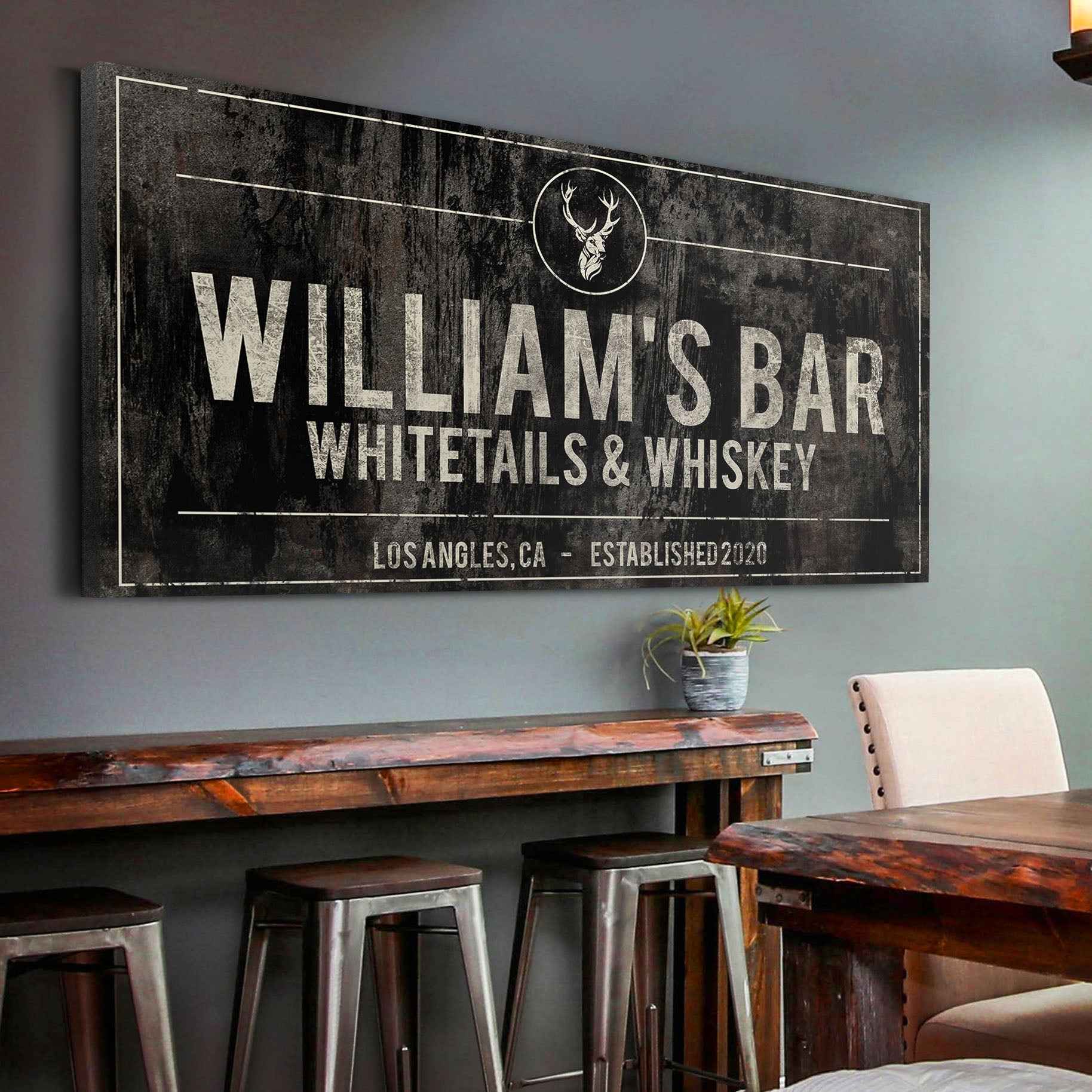 Whitetails and Whiskey Sign