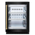 ZLINE 24" Touchstone 151 Can Beverage Fridge Black Stainless Steel Glass Door Gold Handle RBSOZ-BS-24-G