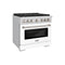 ZLINE 36"Paramount Dual Fuel Range Stainless Steel, White Matte, SDR-WM-36