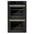 ZLINE 30"Professional True Convection Double Wall Oven, Air Fry, Self Clean Black Stainless Steel, Gold WADBZ-30-G