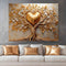 Golden Tree Heart Wall Art