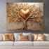 Golden Tree Heart Wall Art