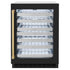 ZLINE 24" Touchstone Dual Zone 44 Bottle Wine Cooler Black Matte Glass Door Polished Gold Handle RWDOZ-BLM-24-G