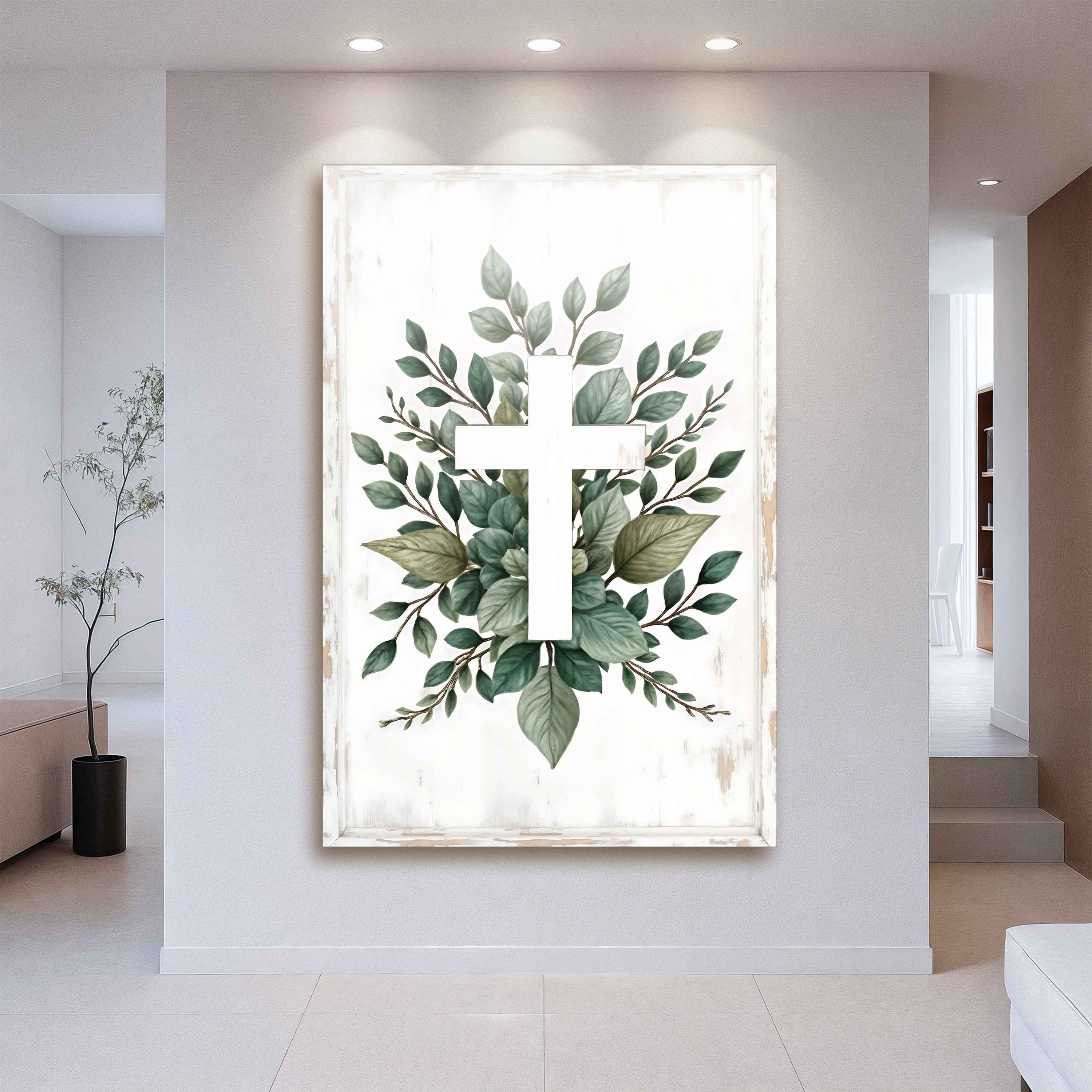 Minimalist Cross Faith Wall Art II