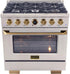 Kucht KX Series 36" Freestanding Dual Fuel Range Liquid Propane KXP36-GL/LP