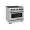 ZLINE 36"Paramount Dual Fuel Range Stainless Steel Matte Black SDRZ-36-MB