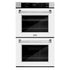 ZLINE 30"Professional True Convection Double Wall Oven, Air Fry, Self Clean, White Mattel WAD-WM-30