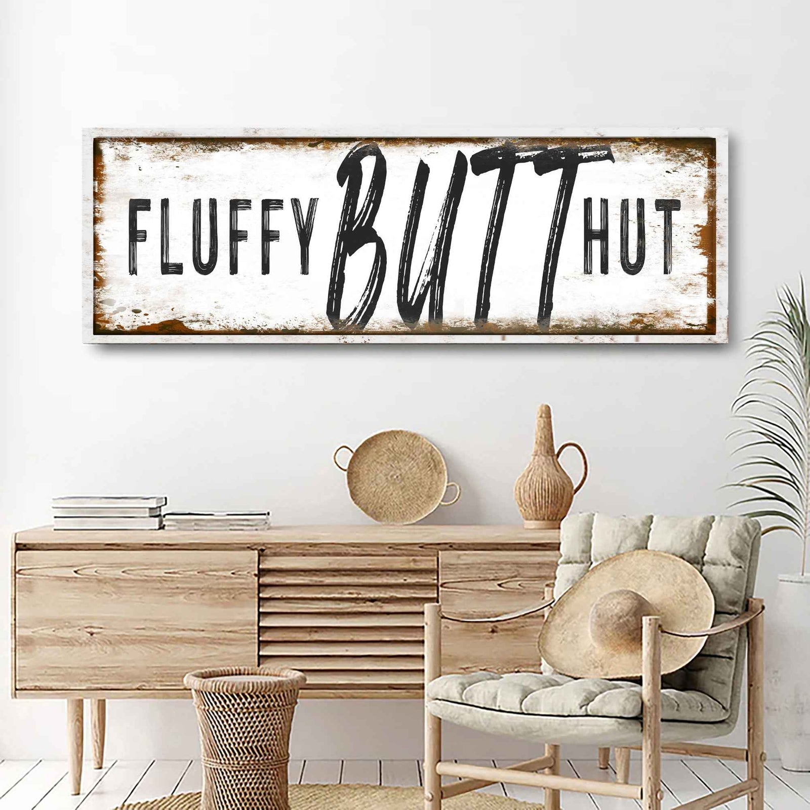Fluffy Butt Hut Chicken Coop Sign