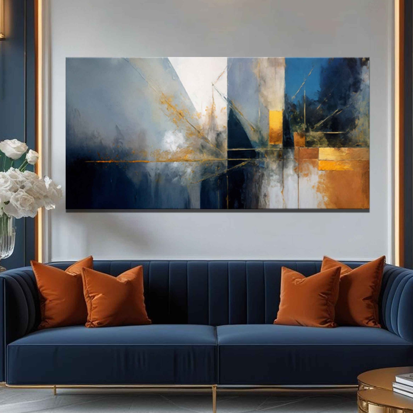 Abstract Geometric Lines Wall Art III