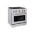 ZLINE 30" Select Dual Fuel Range Gas Cooktop Electric Convection Oven Stainless Steel Brass Burners HDR-BR-30