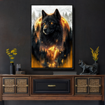 Eclipse of the Alpha Wolf Wall Art