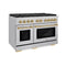 ZLINE 48"Paramount Dual Fuel Range Stainless Steel Champagne Bronze SDRZ-48-CB