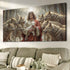 Jesus Protects The Lamb From Wolves Faith Wall Art II