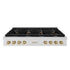 ZLINE 48" Paramount Gas Rangetop DuraSnow® Stainless Steel Polished Gold SRTSZ-48-G