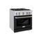ZLINE 30" Select Dual Fuel Range Gas Cooktop Electric Convection Oven Stainless Steel Black Matte Door HDR-BLM-30