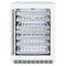 ZLINE 24" Touchstone Dual Zone 44 Bottle Wine Cooler White Matte Glass Door RWDO-WM-24
