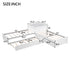 L Shaped Platform Bed With Trundle And Drawers Linked With Built In Desk