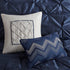 7 Piece Tufted Comforter Set Navy California King