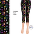 Black Paisley Colorful Capri Length Leggings with pockets