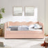 Gingham Daybed With USB Charging Port, Wave-Shaped Design