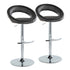 Posh - Contemporary Adjustable Barstool With Swivel With Rounded T Footrest (Set of 2)