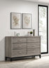 Valen 6-drawer Bedroom Dresser Cabinet Light Taupe