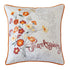 Thanksgiving Embroidered Floral Throw Pillow with Fall Floral Embroidery - Autumn Colors