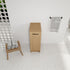 Slim Freestanding Bathroom Storage Cabinet - Light Oak