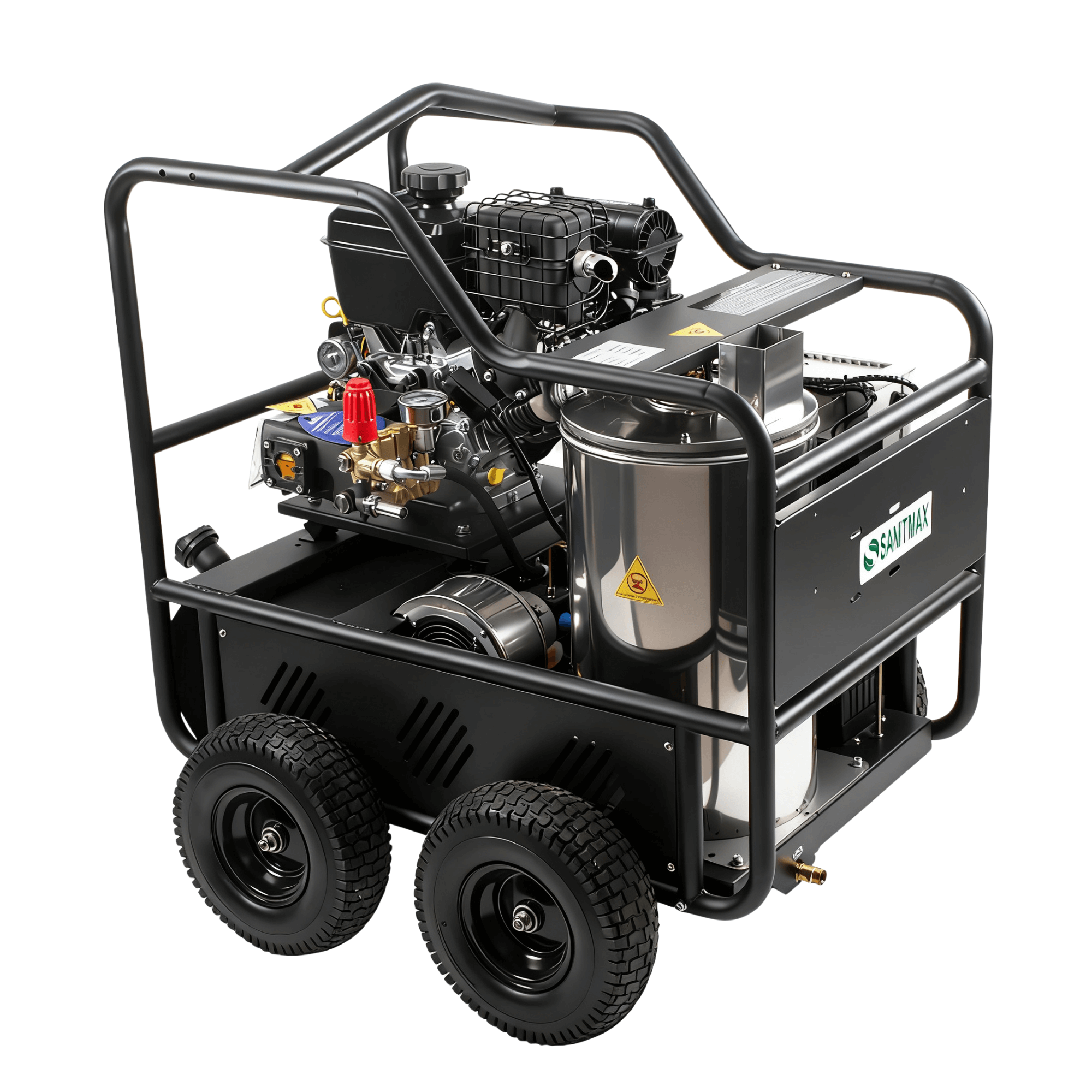SANITMAX SM4000 Hot & Cold Water Gas Pressure Washer – 4,000 PSI, 4.0 GPM, Diesel Heated, Professional Contractor System