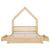 House Style Platform Bed With Guardrail And 2 Drawers