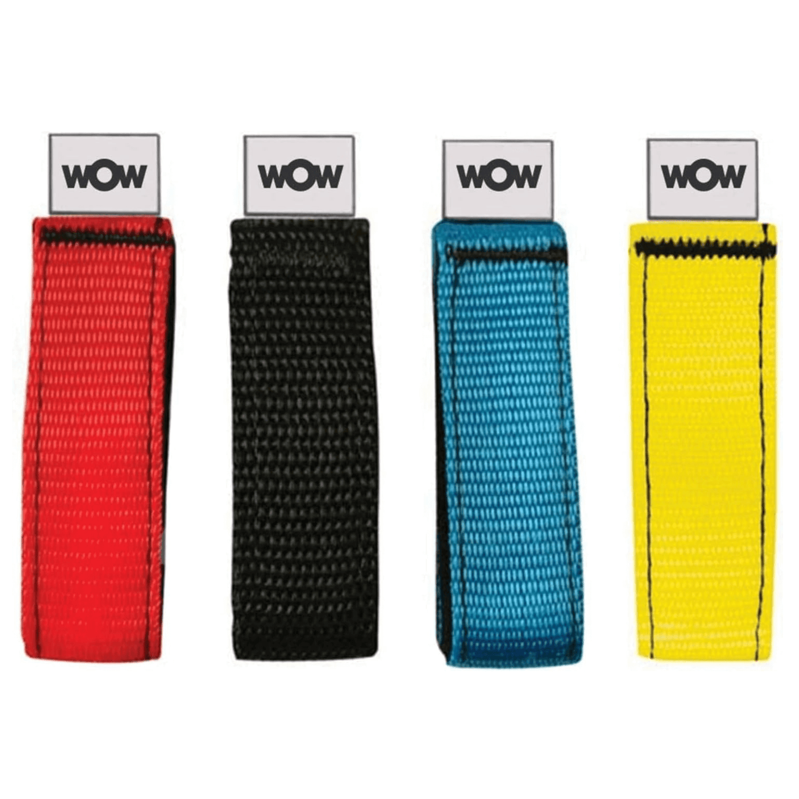 WOW Watersports 12-Inch Secure Multi-Color Velcro Straps 6-Pck