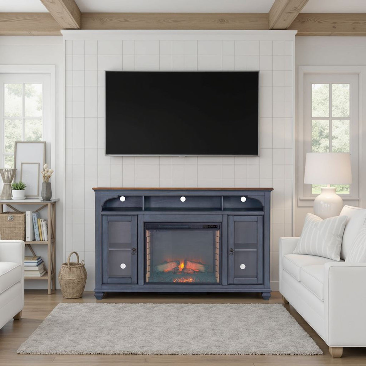 Fireplace TV Stand For TVs Up To 80