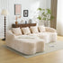 Modular L-Shape Sectional Sofa With Curved Chaise