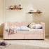 Gingham Daybed With USB Charging Port, Wave-Shaped Design