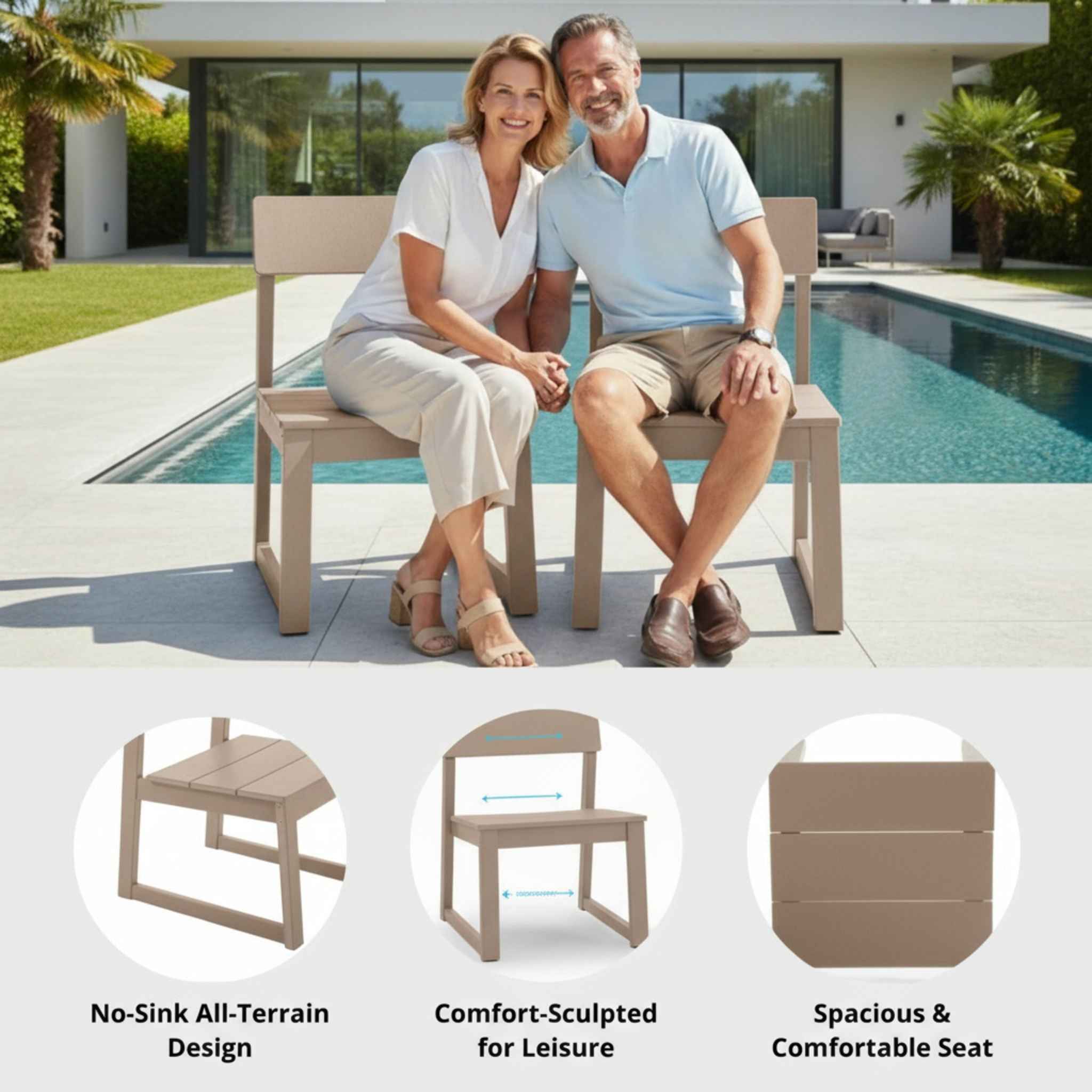 All Weather Patio Dining Chairs (Set of 2)